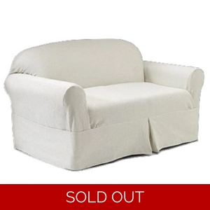 Farmhouse White SOFA Slipcover Shabby Chic Quilted Rachel Ashwell